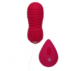 Бордовые вагинальные виброшарики с пультом ДУ Ray - 8,3 см. Бордовые вагинальные виброшарики с пультом ДУ Ray - 8,3 см.