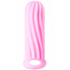 Розовый фаллоудлинитель Homme Wide - 13 см. Розовый фаллоудлинитель Homme Wide - 13 см.