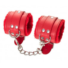 Красные наручники Anonymo из искусственной кожи Красные наручники Anonymo из искусственной кожи