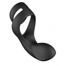 Черное эрекционное кольцо Benedict для стимуляции промежности Черное эрекционное кольцо Benedict для стимуляции промежности