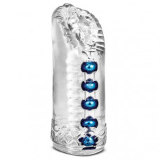 Прозрачный мастурбатор-вагина с 5 стимулирующими бусинами Snatch