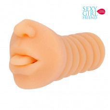 Телесный мастурбатор-ротик с высунутым язычком Телесный мастурбатор-ротик с высунутым язычком