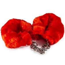 Наручники с красным искусственным мехом Наручники с красным искусственным мехом
