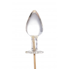 Прозрачный леденец в форме анальной пробки со вкусом пина колада - 29 гр. Прозрачный леденец в форме анальной пробки со вкусом пина колада - 29 гр.