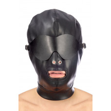 Маска-шлем с отверстием для рта и съемными шорами Маска-шлем с отверстием для рта и съемными шорами