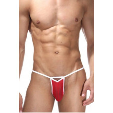 Красно-белые мужские трусы-стринги Красно-белые мужские трусы-стринги