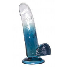Прозрачно-синий фаллоимитатор Avy - 20 см. Прозрачно-синий фаллоимитатор Avy - 20 см.