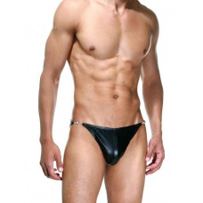 Мужские трусы-слипы с металлическим декором по бокам Мужские трусы-слипы с металлическим декором по бокам