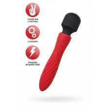 Красно-черный двусторонний вибромассажер Black&Red - 21 см. Красно-черный двусторонний вибромассажер Black&Red - 21 см.