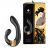 Черный гибкий вибростимулятор MIYO с двумя моторами - 18,5 см.