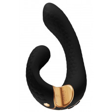 Черный гибкий вибростимулятор MIYO с двумя моторами - 18,5 см. Черный гибкий вибростимулятор MIYO с двумя моторами - 18,5 см.