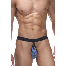 Мужские трусы-стринги с гульфиком в круглую сетку Мужские трусы-стринги с гульфиком в круглую сетку