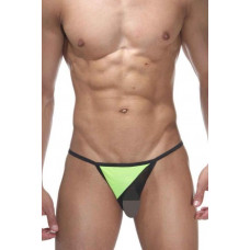 Мужские открытые трусы-стринги с контрастным треугольником Мужские открытые трусы-стринги с контрастным треугольником