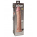 Телесный фаллоимитатор-реалистик King Cock Ellite Dual Density - 28 см.