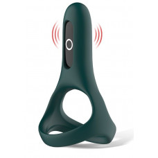 Изумрудное виброкольцо Magic Motion Rise с подхватом мошонки Изумрудное виброкольцо Magic Motion Rise с подхватом мошонки