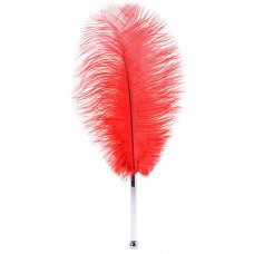 Красное страусиное пёрышко - 40 см. Красное страусиное пёрышко - 40 см.