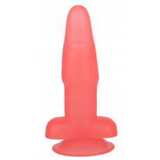 Розовый гелевый анальный стимулятор на присоске - 14 см. Розовый гелевый анальный стимулятор на присоске - 14 см.