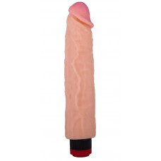 Вибратор-реалистик с розовой головкой - 26,2 см. Вибратор-реалистик с розовой головкой - 26,2 см.