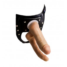 Двойной фаллоимитатор на трусиках с плугом - 15 см. Двойной фаллоимитатор на трусиках с плугом - 15 см.