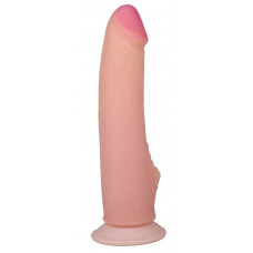 Реалистичный фаллоимитатор с бугорком - 20,5 см. Реалистичный фаллоимитатор с бугорком - 20,5 см.