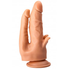 Фаллоимитатор на присоске для тройной стимуляции - 19,5 см. Фаллоимитатор на присоске для тройной стимуляции - 19,5 см.
