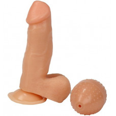 Реалистичный фаллоимитатор на присоске с грушей - 15,5 см. Реалистичный фаллоимитатор на присоске с грушей - 15,5 см.