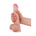 Фаллоимитатор с мошонкой на присоске - 21,3 см. Фаллоимитатор с мошонкой на присоске - 21,3 см.