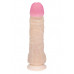 Реалистичный фаллоимитатор с розовой головкой - 21 см. Реалистичный фаллоимитатор с розовой головкой - 21 см.