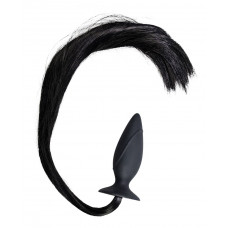 Чёрная анальная втулка с хвостом HORNY Pony - 12,5 см. Чёрная анальная втулка с хвостом HORNY Pony - 12,5 см.