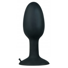 Чёрная анальная пробка со смещенным центром тяжести - 13 см. Чёрная анальная пробка со смещенным центром тяжести - 13 см.