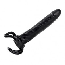 Чёрная насадка-фаллос для двойного проникновения INFLATABLE DILDO SLIM DONG - 13,5 см. Чёрная насадка-фаллос для двойного проникновения INFLATABLE DILDO SLIM DONG - 13,5 см.