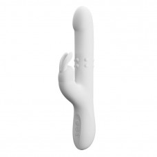 Белый вибратор-кролик Reese с возвратно-поступательными движениями - 24,8 см. Белый вибратор-кролик Reese с возвратно-поступательными движениями - 24,8 см.