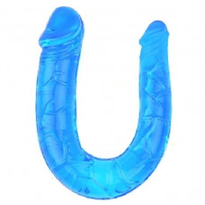 Голубой двухголовый фаллоимитатор Double Dong - 29,8 см. Голубой двухголовый фаллоимитатор Double Dong - 29,8 см.