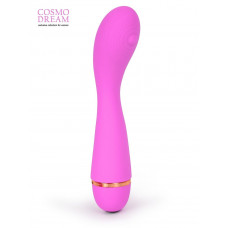 Розовый вибратор с ребрышкам на головке для G-стимуляции - 14 см. Розовый вибратор с ребрышкам на головке для G-стимуляции - 14 см.