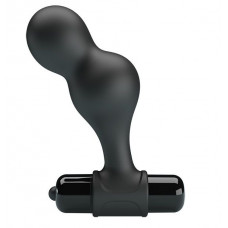 Черная анальная пробка с вибрацией Silicone Vibrating Anal Plug - 10 см. Черная анальная пробка с вибрацией Silicone Vibrating Anal Plug - 10 см.