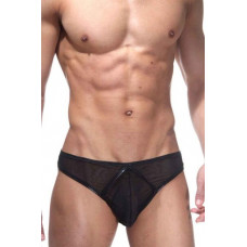 Черные трусы-слипы с блестящей окантовкой Черные трусы-слипы с блестящей окантовкой