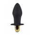 Черная силиконовая анальная пробка с вибрацией - 10,5 см. Черная силиконовая анальная пробка с вибрацией - 10,5 см.