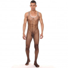 Черный мужской комбинезон-сетка Черный мужской комбинезон-сетка