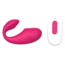 Розовая парная игрушка с вибрацией и пультом ДУ - 17,7 см. Розовая парная игрушка с вибрацией и пультом ДУ - 17,7 см.
