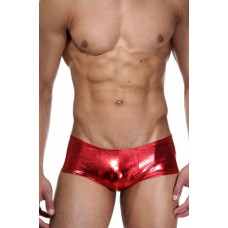 Ярко-красные трусы-хипсы из гладкого блестящего материала Ярко-красные трусы-хипсы из гладкого блестящего материала