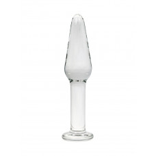 Прозрачный удлиненный анальный плаг из стекла - 12 см. Прозрачный удлиненный анальный плаг из стекла - 12 см.