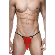 Откровенные красно-черные трусы-стринги Откровенные красно-черные трусы-стринги