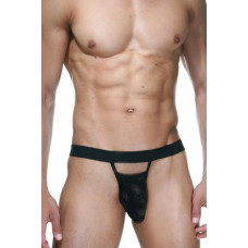Черные мужские трусы-стринги на широкой резинке Черные мужские трусы-стринги на широкой резинке