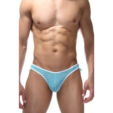 Голубые трусы-тонги с бахромой на ягодицах Голубые трусы-тонги с бахромой на ягодицах