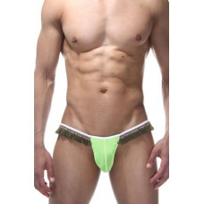Ярко-зеленые трусы-танга с бахромой Ярко-зеленые трусы-танга с бахромой