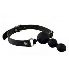 Силиконовый кляп-ёлочка на кожаных ремешках Силиконовый кляп-ёлочка на кожаных ремешках