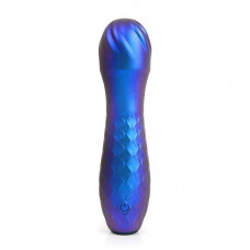Синий вибромассажер с шаровидной головкой - 14 см. Синий вибромассажер с шаровидной головкой - 14 см.
