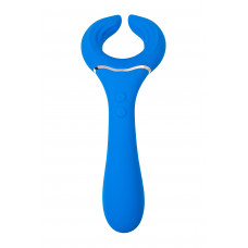 Голубой многофункциональный вибратор Whally - 18,5 см. Голубой многофункциональный вибратор Whally - 18,5 см.