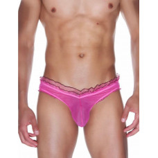 Мужские трусы-слипы из мягкой полупрозрачной ярко-розовой ткани Мужские трусы-слипы из мягкой полупрозрачной ярко-розовой ткани