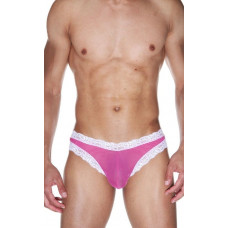 Мужские трусы-бразилиана с отделкой края кружевом Мужские трусы-бразилиана с отделкой края кружевом